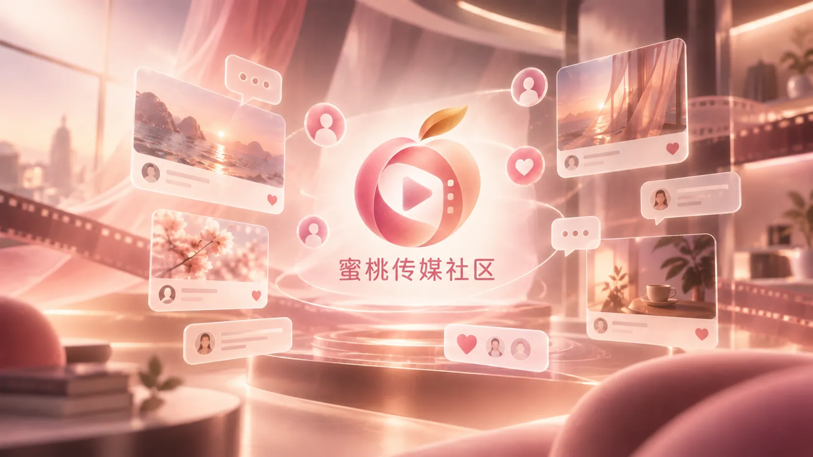 围绕视频内容进行社区讨论的配图